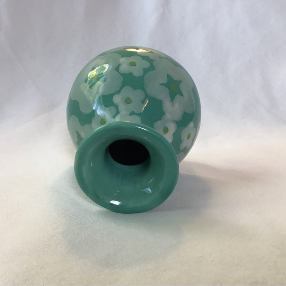 Anthropologie Mint Green Daisy Vase - Picture 4 of 5